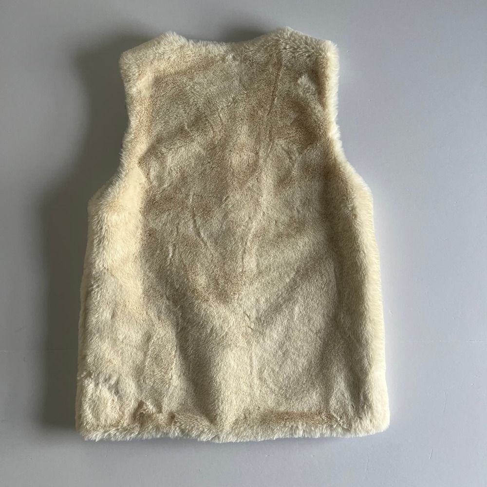 Matilda Jane Snow Way Ivory Faux Fur Vest Reversible Women's XS EUC - Picture 10 of 12